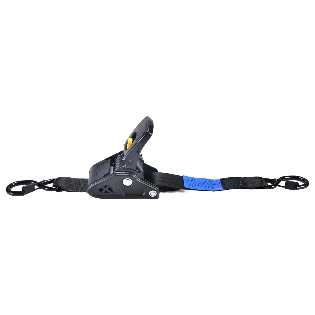 3000lbs breaking strength push button retractable ratchet strap for UTVs