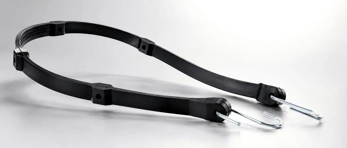 Adjustable rubber tie-down strap for canopies tents and light-duty cargo