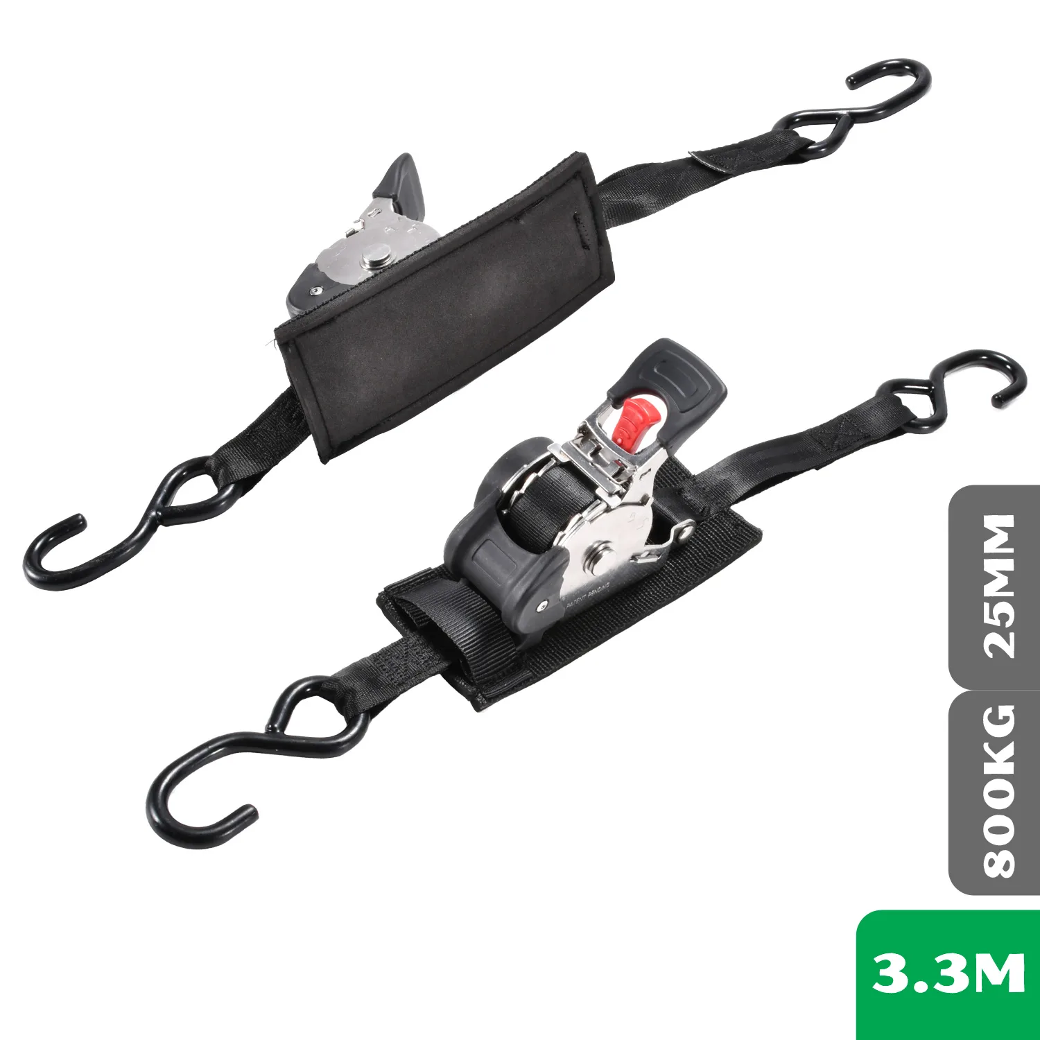 1 inch retractable boat trailer tie-down strap with foam protective pad