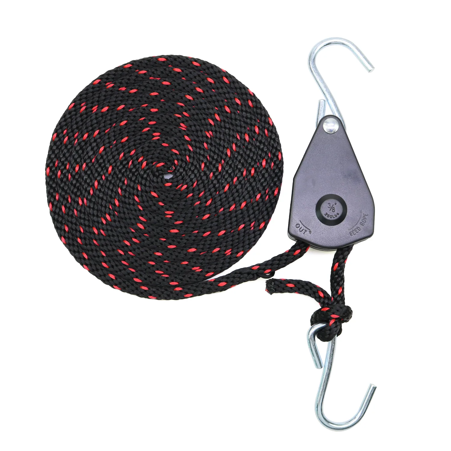 3/8 inch rope ratchet for hoisting tensioning and load securing