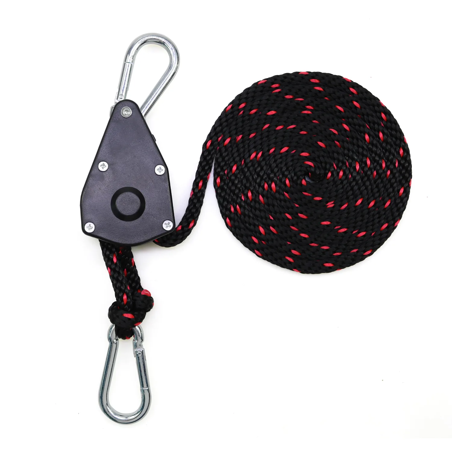 Adjustable rope ratchet tie-down for trees aircraft boats and heavy loads