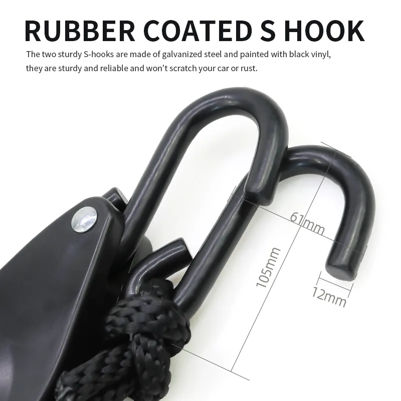 Heavy-duty pull-to-tighten rope ratchet for work and home applications
