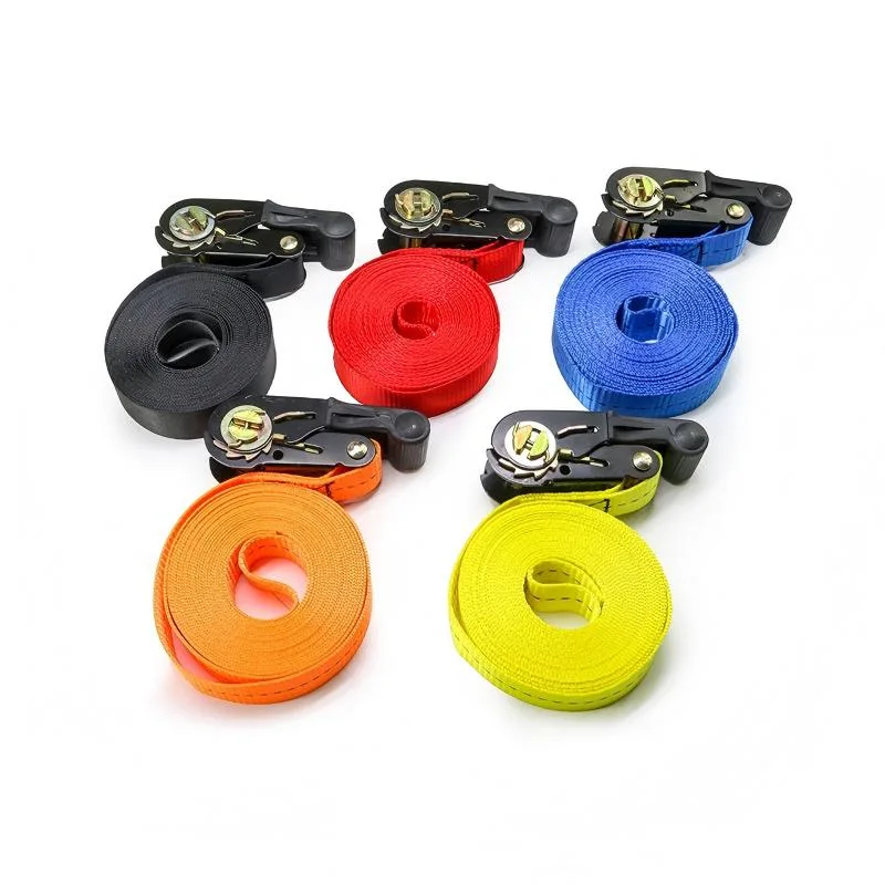 1 inch ratchet tie down strap with ergonomic rubber coated handle