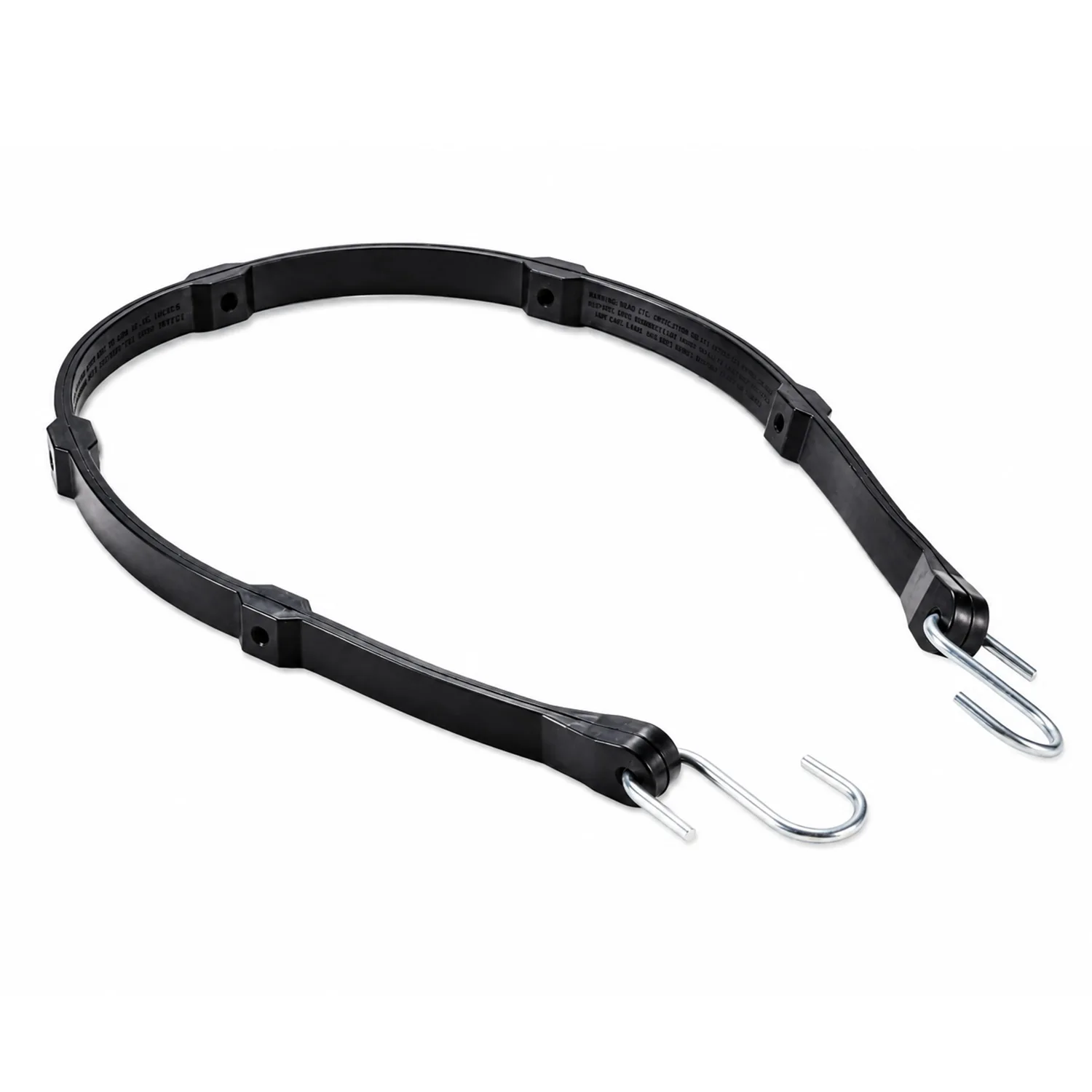 Black adjustable rubber tarp strap for outdoor covers and tarps