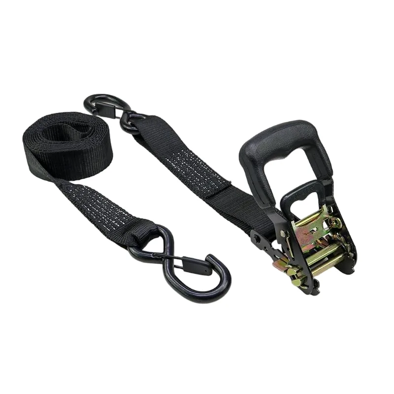 Securing heavy transport cargo using a 1.5-inch locking ratchet strap