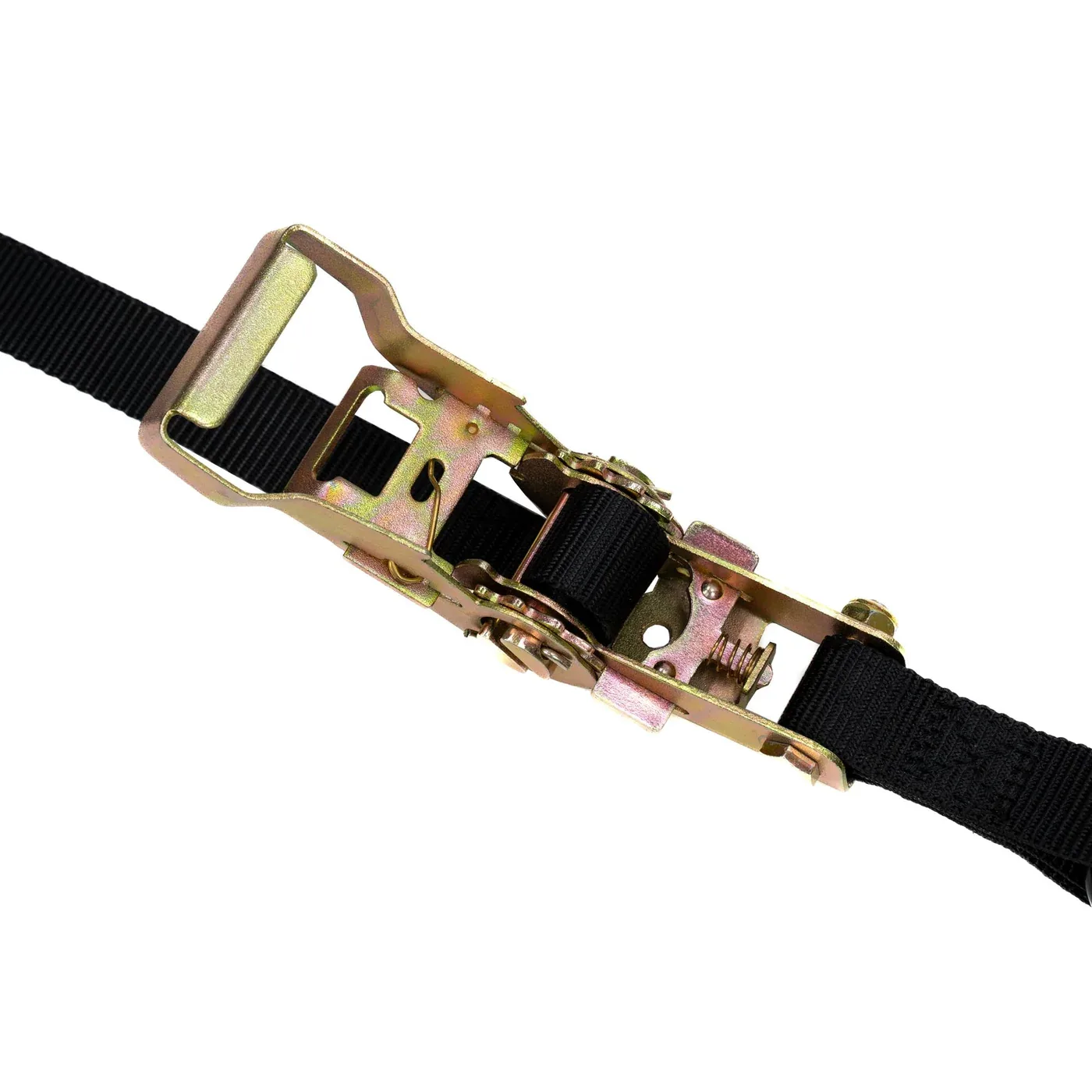 High-tenacity 3527 lbs black polyester webbing for heavy cargo control
