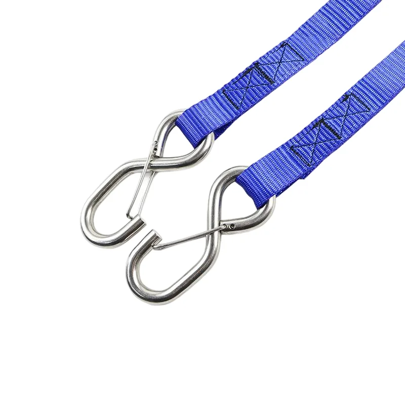Commercial-grade red polyester tie-down webbing built for harsh weather