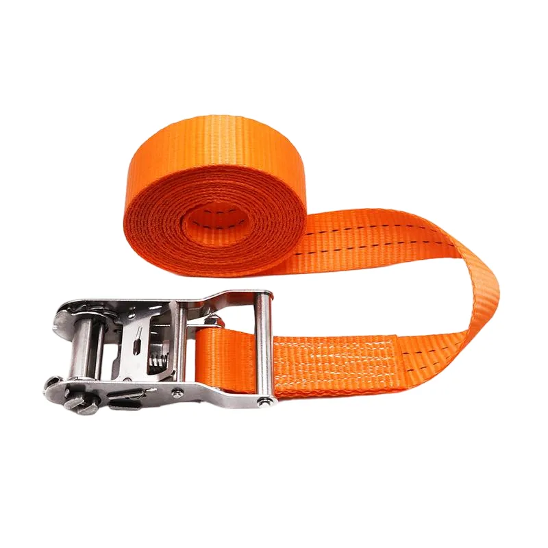 tie-down strap with a 304 stainless steel double J hook at each end