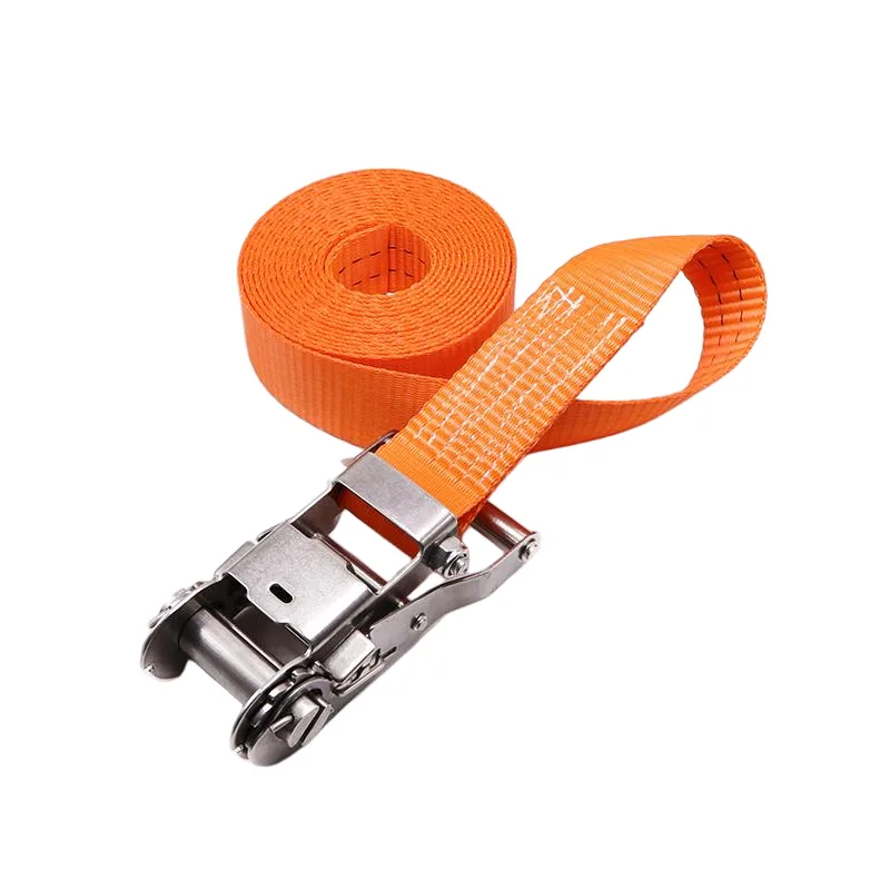 Double J hook ratchet strap with 4400 lbs breaking strength